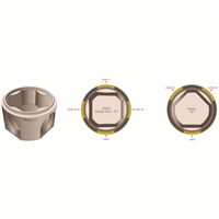 Cône réducteur excentré pour regard Ø1000 - H450 - 1 échelon - Certifié NF