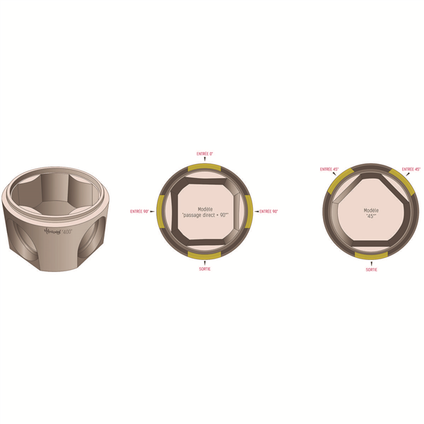 Cône réducteur excentré pour regard Ø1000 - H450 - 1 échelon - Certifié NF