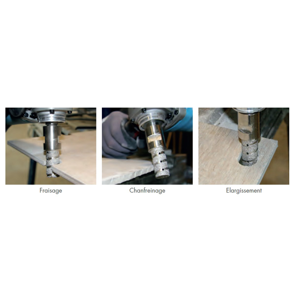 Fraise diamantée spéciale marbre granit SFX020 Diam Industries - M14 - Longueur 40 mm