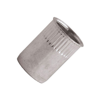 Écrou aveugle cranté - Inox A2 - M4x10 - Diamètre perçage 6 mm - Tête réduite - Boîte de 200
