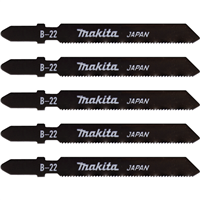 Lame scie sauteuse métal pvc alu inox HSS B-22 Makita coupe fine et propre - Lot de 5