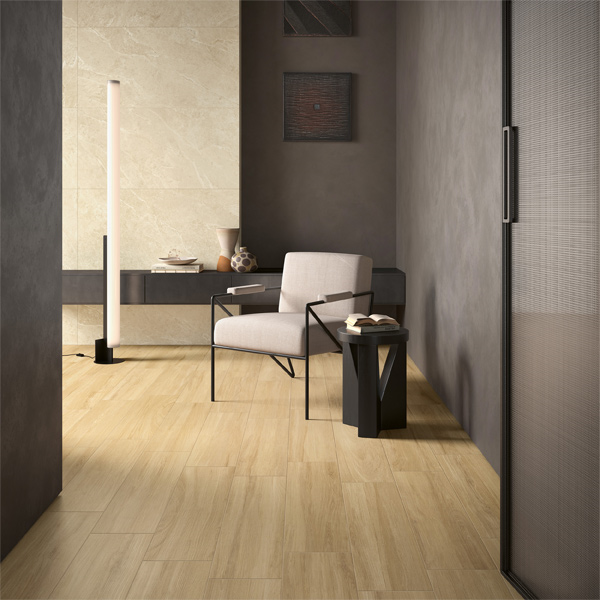 Carrelage sol intérieur effet parquet en grès cérame émaillé - Mywood - 60,4 CM x 20,0 CM - ép. 8,20 MM - Miele