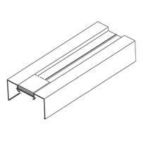 Lisse mur/plafond KTY T1LIS avec mousse isophonique collée - aluminium blanc - longueur 3,00 M