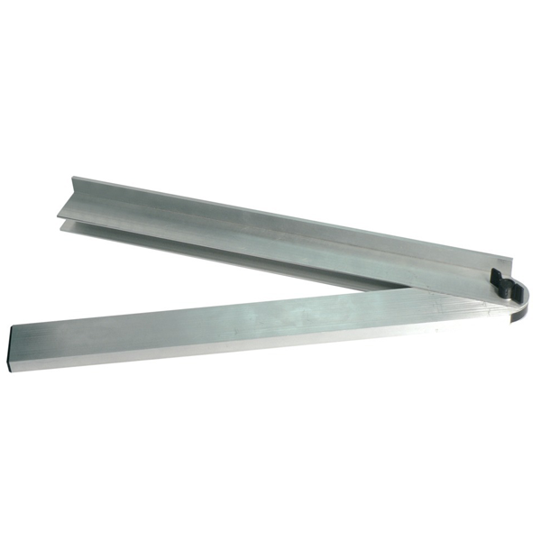 Fausse équerre de menuisier en aluminium avec talon intégré - Taliaplast - Longueur 50,0 CM