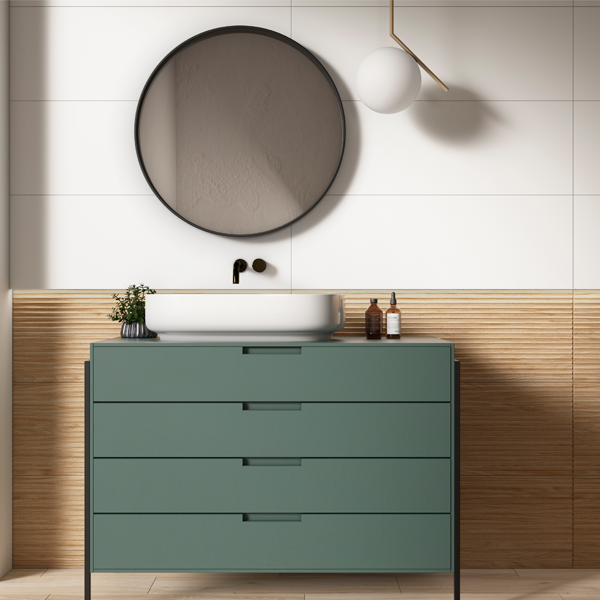 Faïence murale rectifiée Bianca - Edilis - 90,0 CM x 30,0 CM - ép. 8,70 MM - Blanc Mat