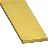 Profilé plat en laiton - largeur 10 mm - épaisseur 2 mm - longueur 1 m
