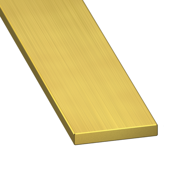 Profilé plat en laiton - largeur 10 mm - épaisseur 2 mm - longueur 1 m