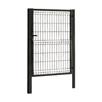 Portillon de jardin en acier galvanisé - Hercules - 1,00 m x 1,20 m - Gris RAL 7016