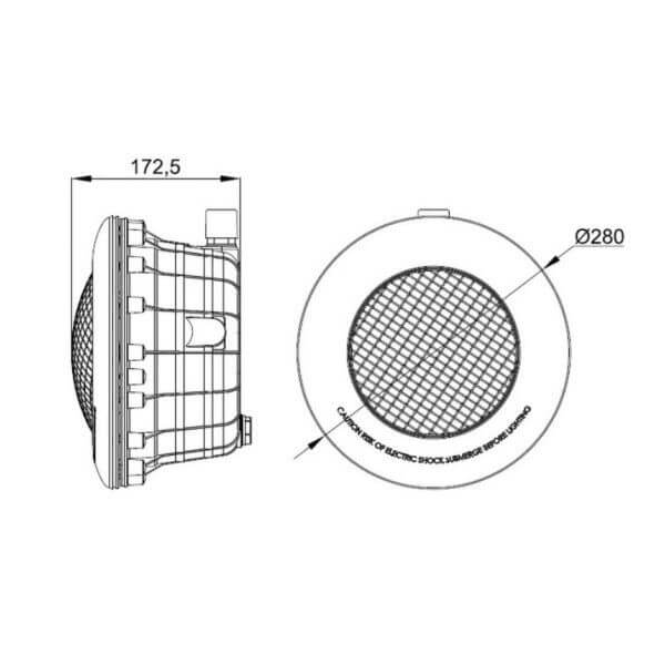 Projecteur LED pour piscine béton et liner Astralpool Easy Line PAR56 - blanc - 1485 lm - 16 W - 12 V