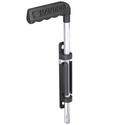 Verrou de sol renforcé et étroit Mantion 1314E avec platine à visser - tige Ø 14 mm - longueur 326 mm