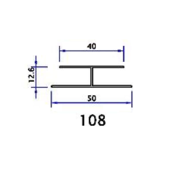 Profil de jonction PVC blanc pour lambris de sous-face - Longueur 4,00 M