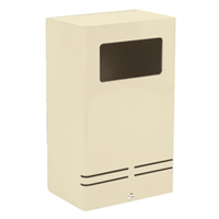 Corbeille murale Decayeux - Capacité 20 litres - 300 x 500 x 200 mm - Acier électrozingué - Beige