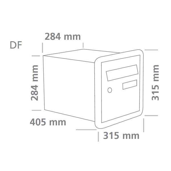 Passemur à encastrer haute sécurité Channel double face blanc RAL 9016