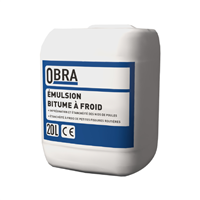 Emulsion bitume à froid - Primaire d'accroche pour enrobé - Bidon 20 L - Obra