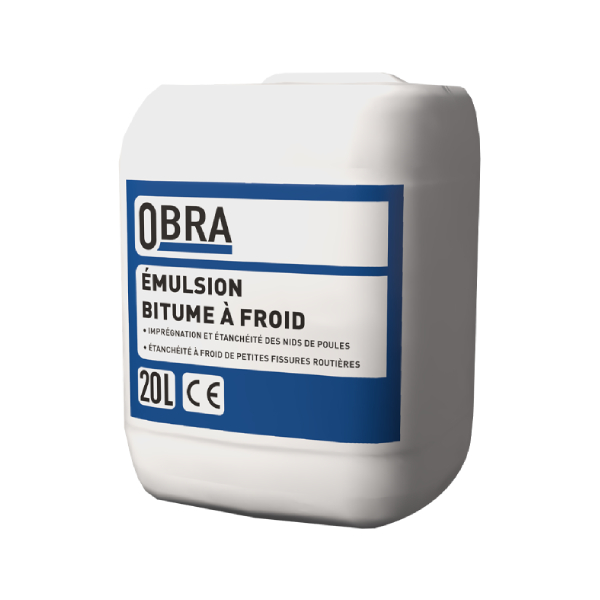 Emulsion bitume à froid - Primaire d'accroche pour enrobé - Bidon 20 L - Obra
