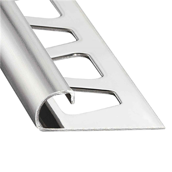 Baguette d'angle pour carrelage Schlüter Rondec Acier inoxydable V2A - Hauteur 10,0 MM - Longueur 2,50 M