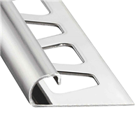 Baguette d'angle pour carrelage Schlüter Rondec Acier inoxydable V2A - Hauteur 10,0 MM - Longueur 2,50 M