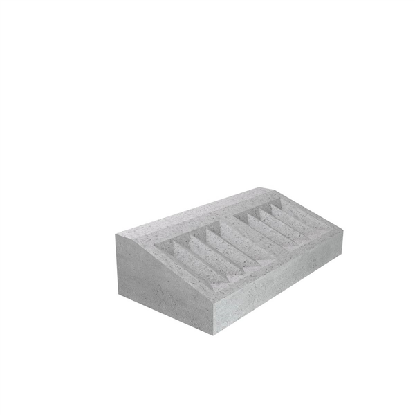 BORDURE ILOT I1 0.50 ML CE 6.0 NF U - BETON GRIS