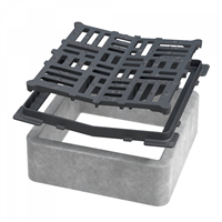 Grille Fonte Concave Avec Cadre 400x400 C250 PMR - NF