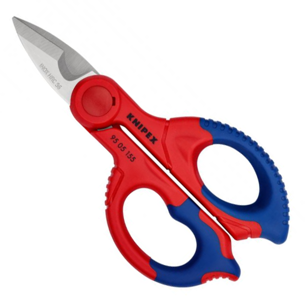 Ciseaux d'électricien Knipex - Longueur 155 mm - Tranchants en inox