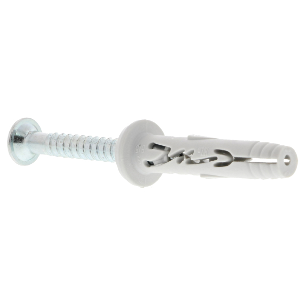 Cheville à frapper béton en nylon avec vis zingué tête plate - Spit Hit-M P - 5,0 mm x 27,0 mm - Seau de 1000