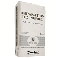 Mortier à la chaux aérienne Weber pour réparation de pierre