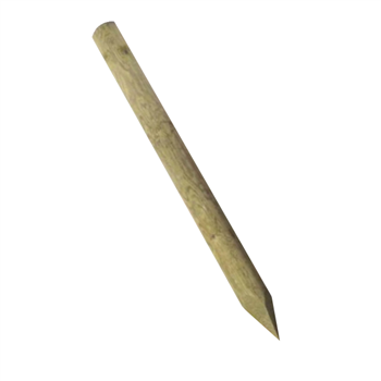 Piquet de clôture chanfreiné et épointé en pin - bois traité classe 4 vert - diamètre 80,0 MM - longueur 1,50 M