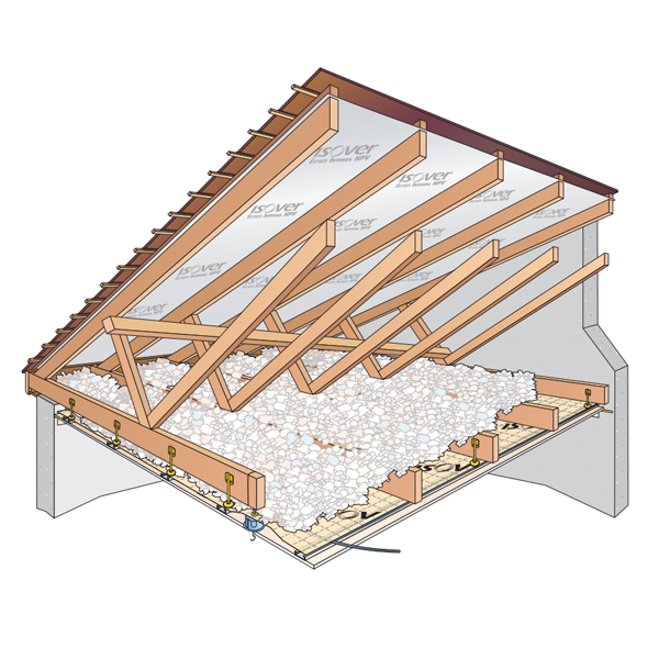 Laine de verre à souffler pour isolations des combles perdus - Isolène 4 - sac de 17,3 KG