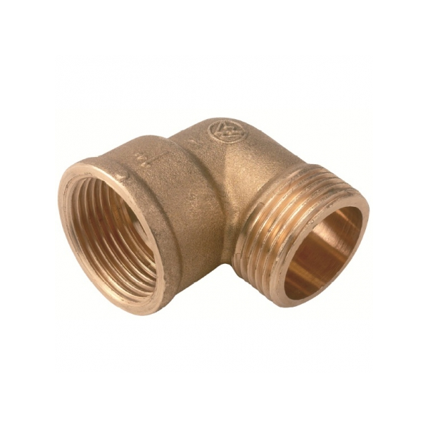 Coude 90° 26M x 34F - 1" MF laiton jaune - raccords à visser