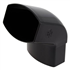 Coude ovoïde Nicoll pour tube de descente 90 x 56-mm - Angle 67°30 - Mâle/Femelle - Techtan - Noir