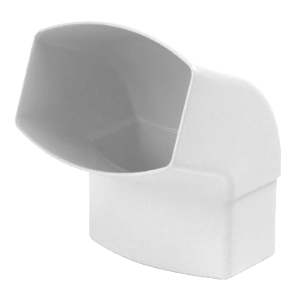 Coude à 67°30 Nicoll CM6GT pour tube de descente de gouttière ovoïde de 105 x 76 mm - Techtan Blanc