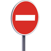 Panneau de sens interdit Taliaplast B1 classe 1 - signalisation permanente - 650 mm