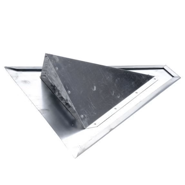 Chatière triangulaire en zinc prépatiné pour couverture en ardoises - raccord 100 mm - section de ventilation 85 cm²