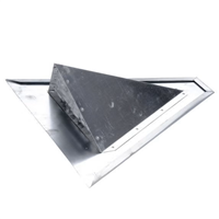 Chatière triangulaire en zinc prépatiné pour couverture en ardoises - raccord 100 mm - section de ventilation 85 cm²