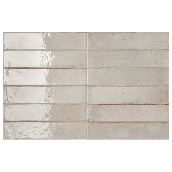 Faïence brillante effet zellige - Raku - 27,0 CM x 6,0 CM - ép. 8,00 MM - Oyster