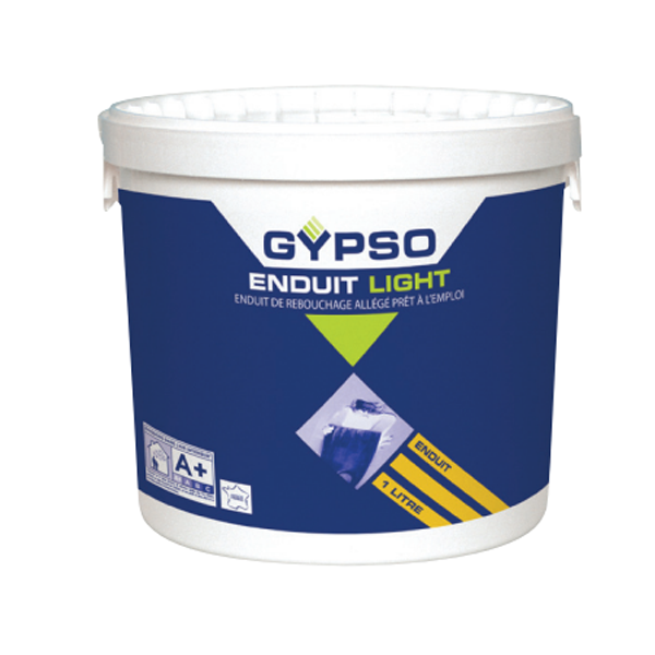 Enduit de rebouchage et lissage allégé - Gypso - prêt à l'emploi - seau de 1 LTR