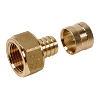 Raccord PER femelle fixe 3/4" en laiton à sertir par glissement - pour tube Ø 20 mm