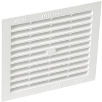 Grille d'aération carrée B114 Nicoll 15,4 x 15,4 x 1,5 cm
