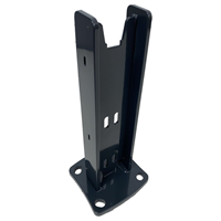 Platine sur manchon grand modèle pour poteau AXYLE Dirickx - embase de 10 mm - Gris RAL7016