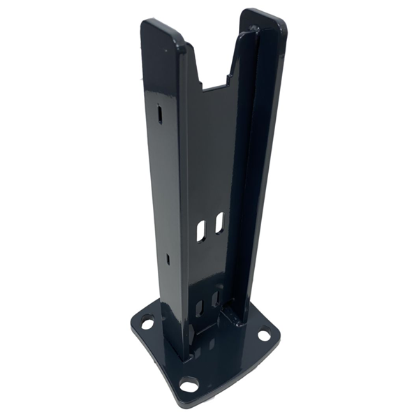 Platine sur manchon grand modèle pour poteau AXYLE Dirickx - embase de 10 mm - Gris RAL7016