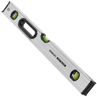 Niveau à bulle tubulaire magnétique à 3 fioles - Stanley Fatmax Pro - Longueur 60 cm
