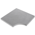 Margelle d'angle plate en béton - Espace - 50,0 CM x 50,0 CM - ép.34,00 MM - teinte Gris minéral