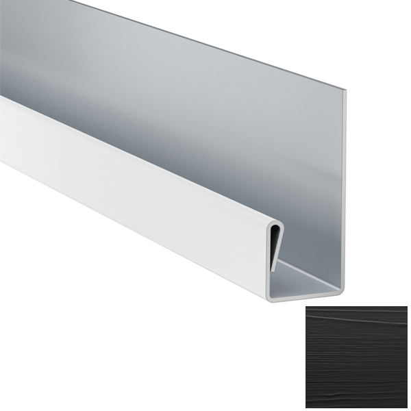 Profil de terminaison MetalTrim pour bardage VL Hardie Plank - alu Noir minuit - longueur 3,00 M