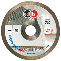 Disque diamant à jante continue pour carreleur Ø 125 mm - JC Edilis - Céramique, faïence et carrelage - Alésage 22,23 mm