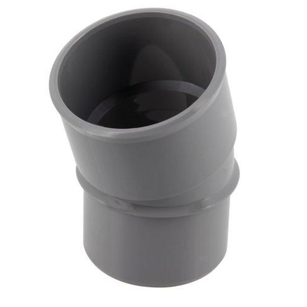Coude 20° à coller pour évacuation des eaux - Raccord mâle-femelle - Diamètre Ø 50 mm - PVC - Gris