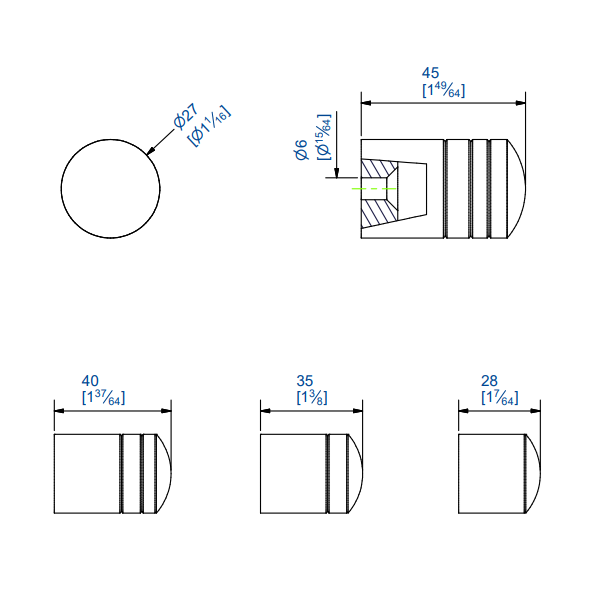 Butée de volet battant ajustable Mantion avec tampon caoutchouc couleur beige - 27 x 45 mm