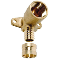 Applique à glissement femelle - Série longue - PER Ø16 - coude femelle 15/21