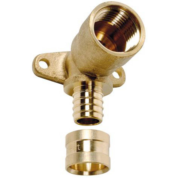 Applique à glissement femelle - Série longue - PER Ø16 - coude femelle 15/21