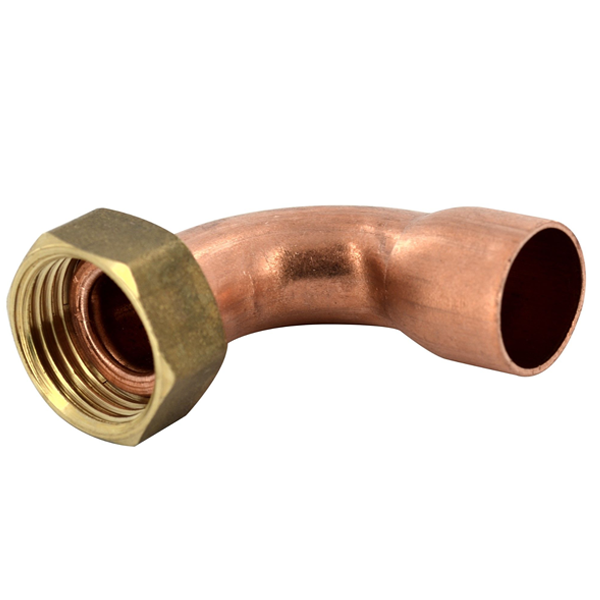 Coude fer-cuivre écrou prisonnier Femelle - Diamètre 14 mm - F15 x 21 - Noyon & Thiebault