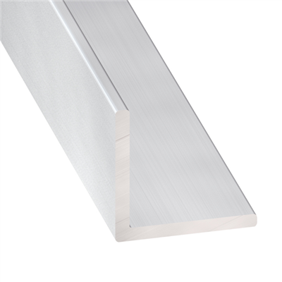 Cornière égale - Aluminium anodisé incolore - 30 x 30 mm - épaisseur 1.5 mm - longueur 1 m